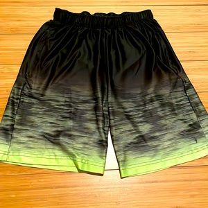 Old Navy green and black shorts (boys xl 14-16)